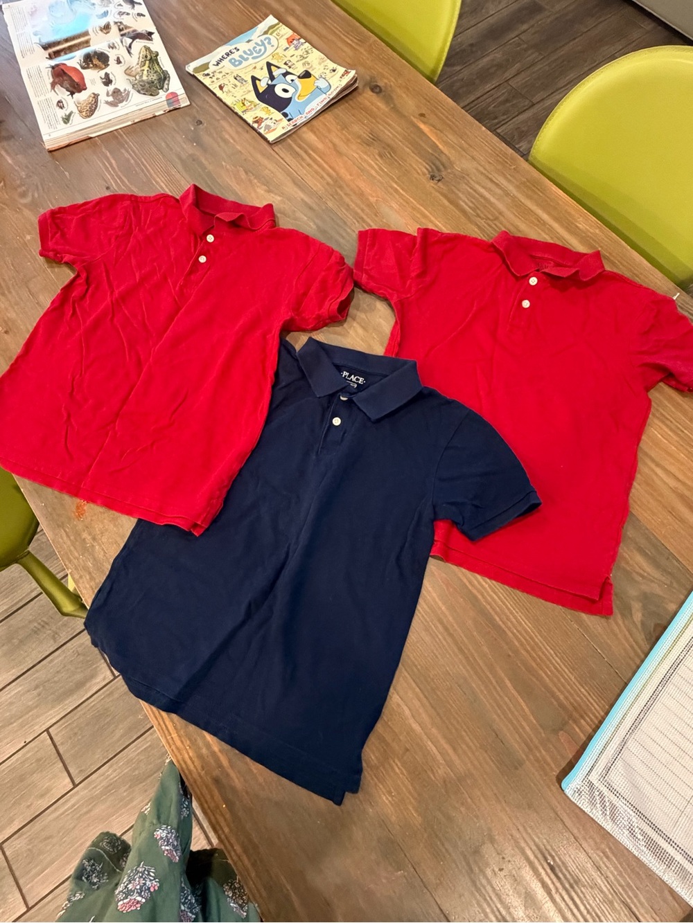 Place Boys' Polo Trio in Red & Navy